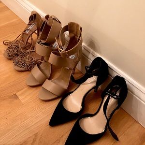 Steve Madden Heels - 7M - THREE pairs for the price of one